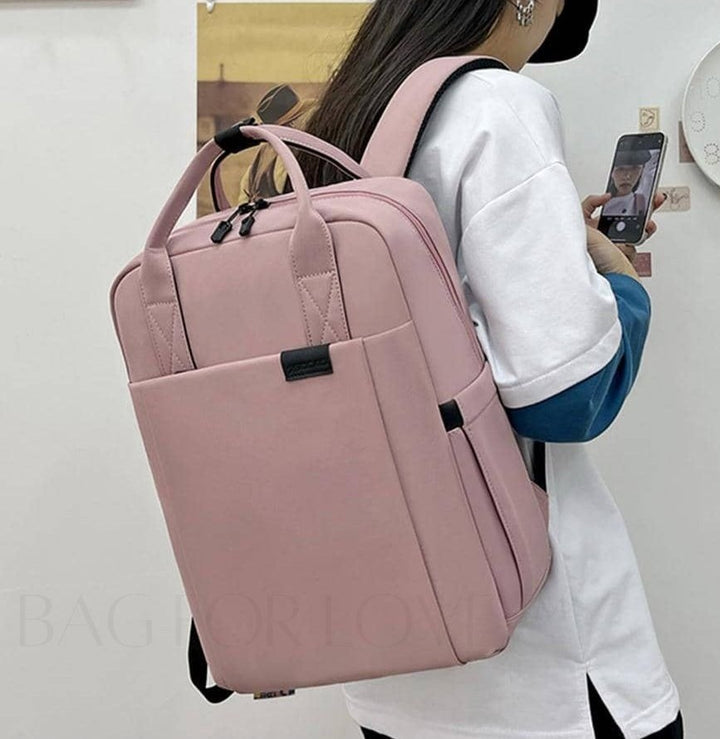 Waterproof Laptop Backpack – Nexor-Coral pink-The Livary