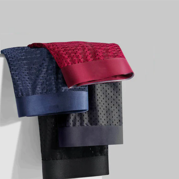 Bamboo Men's Boxers (Set of 10) - Daan-4x Black + 2x Blue + 2x Red + 2x Grey-S-The Livary
