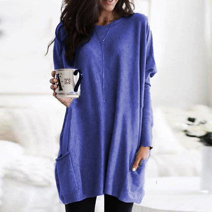 Comfortable Ladies' Sweater - Lina-Light blue-S-The Livary