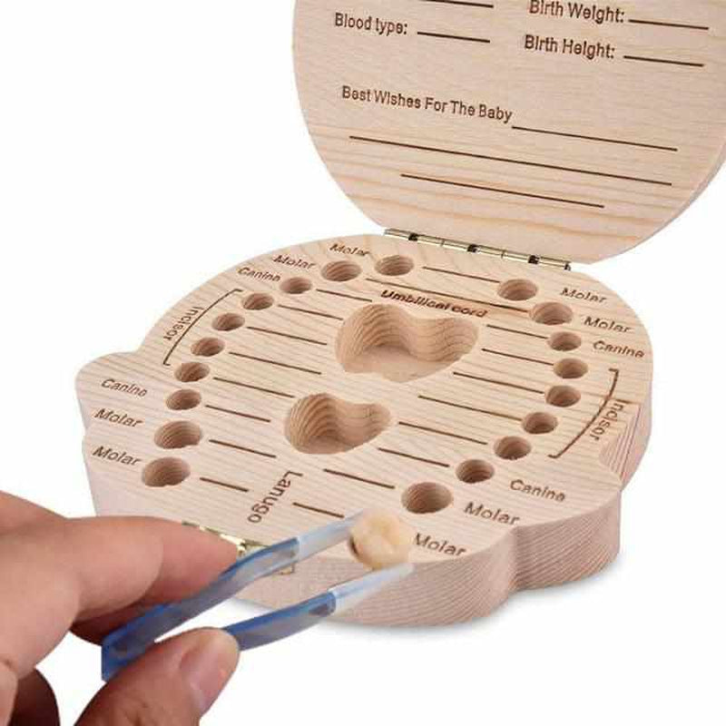 Wooden Tooth Box for Precious Memories - Tooth Treasure (1+1 FREE)-Boy-The Livary