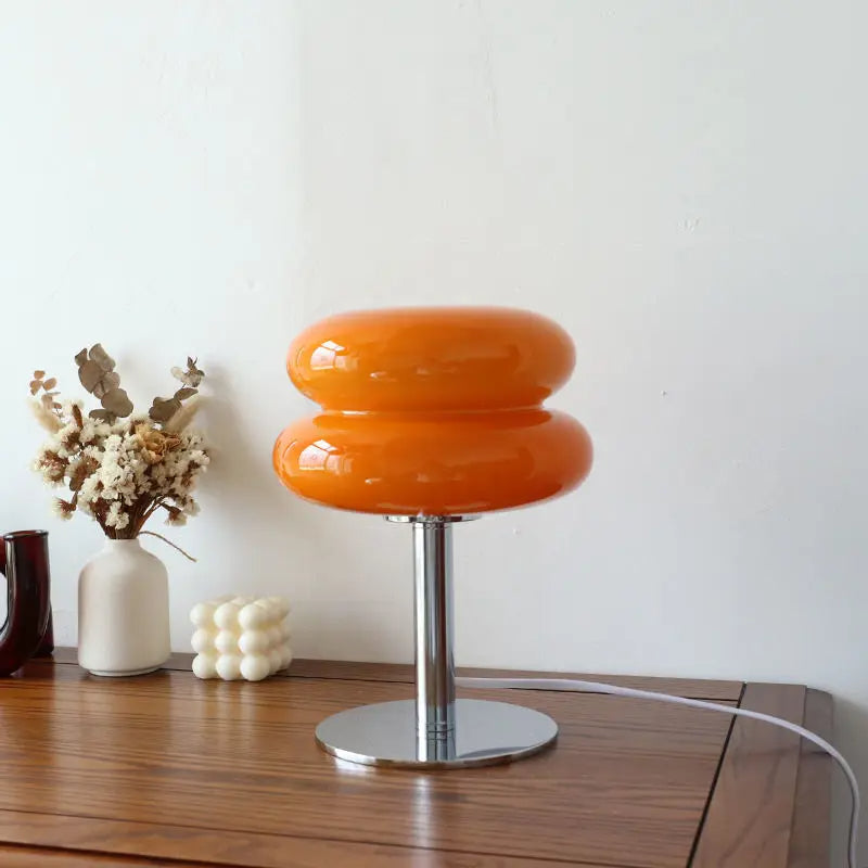 Italian Bauhaus Table Lamp - RetroGlow-Orange-The Livary