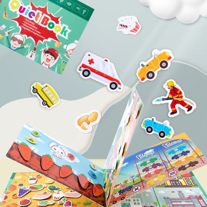 Educational Busy Book for Children – LearnJoy-Transport-The Livary