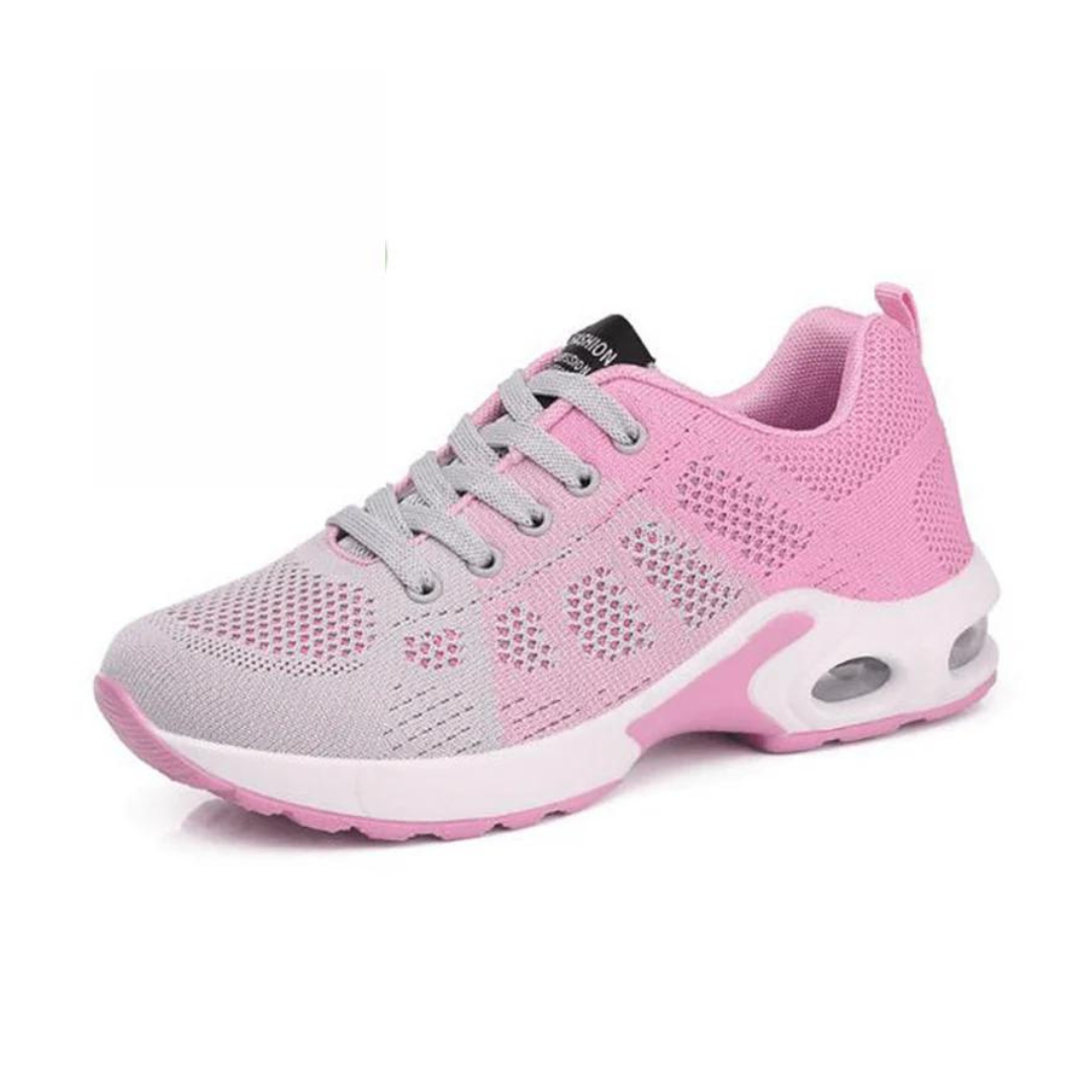 Comfortable & Breathable Orthopedic Women's Sneakers – Marlene-Pink Grey-3-The Livary