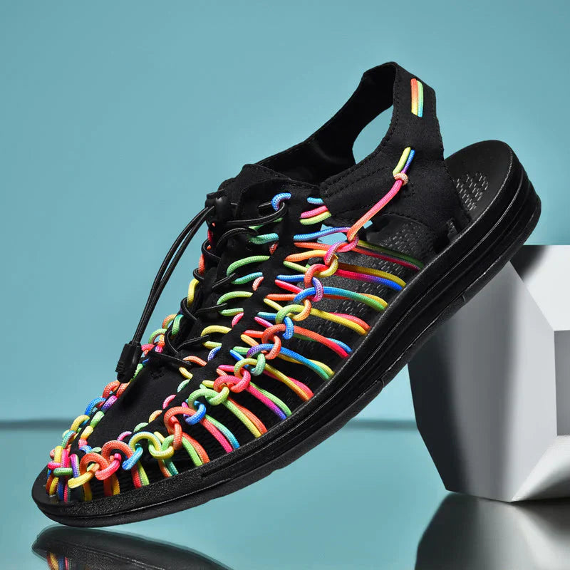 Stylish Men's Mesh Sandals - Renzo-Multicoloured-7-The Livary