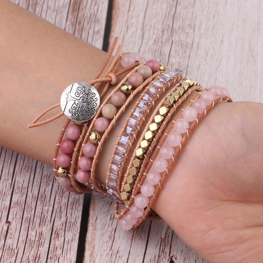 Golden Rose Quartz Bracelet - Amoria-The Livary