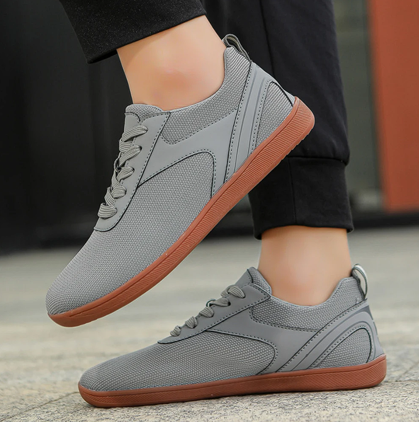 Unisex barefoot shoes with flexible sole & breathable upper material – Luno-Grey-4.5-The Livary