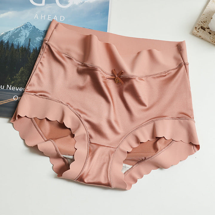 Seamless Satin Ladies' Briefs - Emliy-Nude-5+5 FREE! (10-Pack)-M (40-60kg)-The Livary