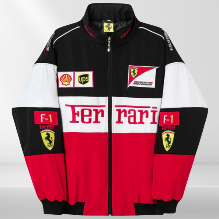 Vintage Racing Jacket - Nico-White Red-S-The Livary