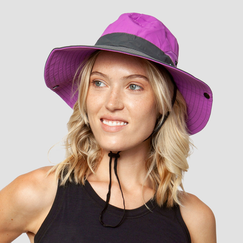 Breathable UV Protection Women's Sun Hat Foldable with Ponytail Opening – Liane (Buy 1, Get 1 FREE)-Red-The Livary