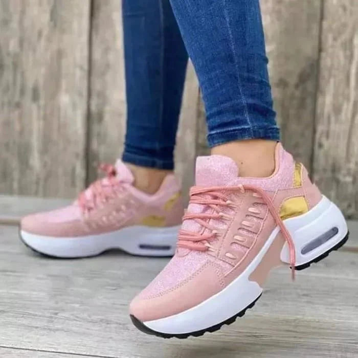 Orthopaedic Ladies' Sneakers - Livia-Pink-4.5-The Livary