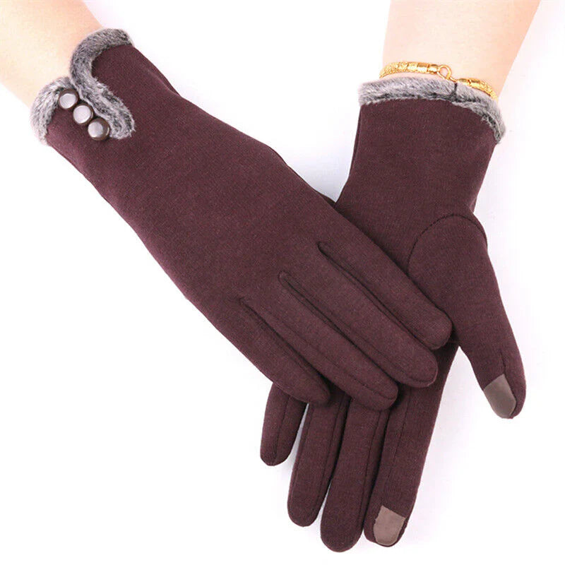 Luxury Touchscreen Gloves - Elise-Purple A-The Livary