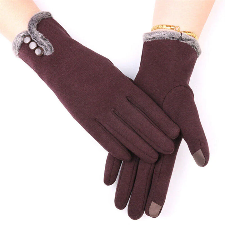 Luxury Touchscreen Gloves - Elise-Purple A-The Livary