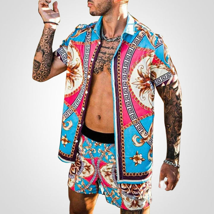 Two-piece men's set with print – Ruben-D-S-The Livary