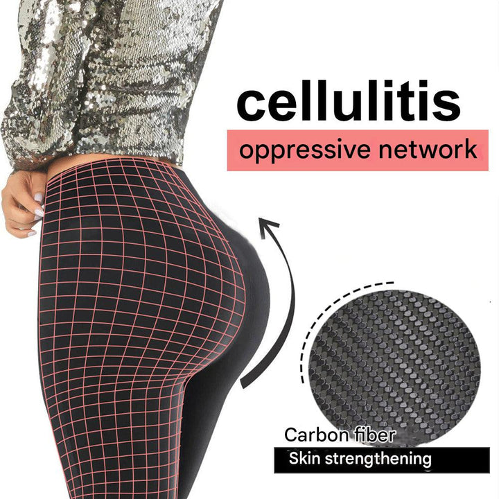 Anti-Cellulite Compression Leggings for Women - SculptFit-Black-S-The Livary