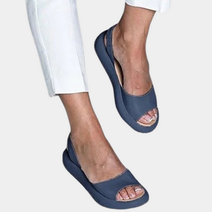 Comfortable ladies' summer shoes with a thick sole – Tilda-Blue-2.5-The Livary