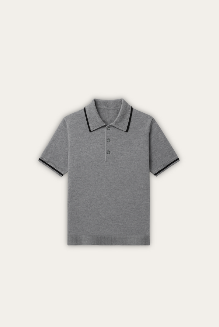 Stylish men's polo made of cashmere-merino wool – Renzo-S-The Livary