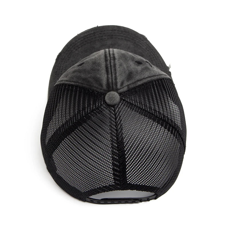 Cap with braid opening & mesh design – buy 1, get 1 free – Liora-Blue-The Livary