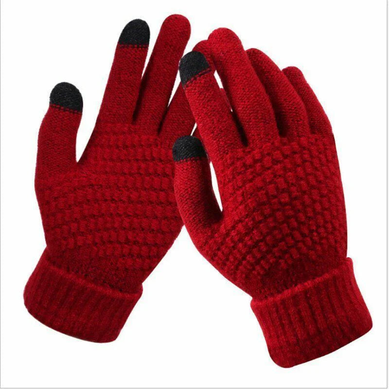 Knitted Touchscreen Gloves for Women - Amara-Black-The Livary
