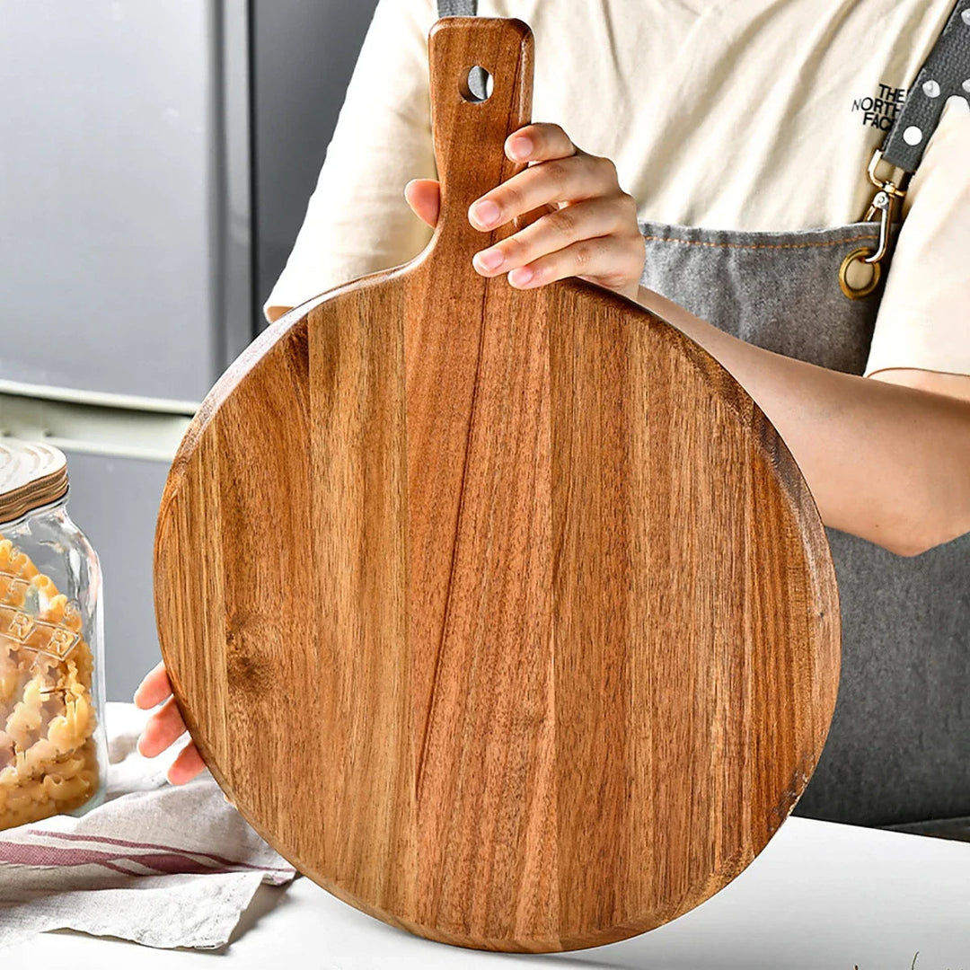 Round Cutting and Serving Board made of Acacia Wood - Sienna-The Livary