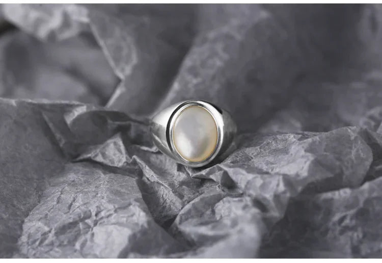 Pinctada Albina Silver Ring - Isla-5-The Livary