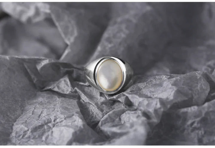 Pinctada Albina Silver Ring - Isla-5-The Livary