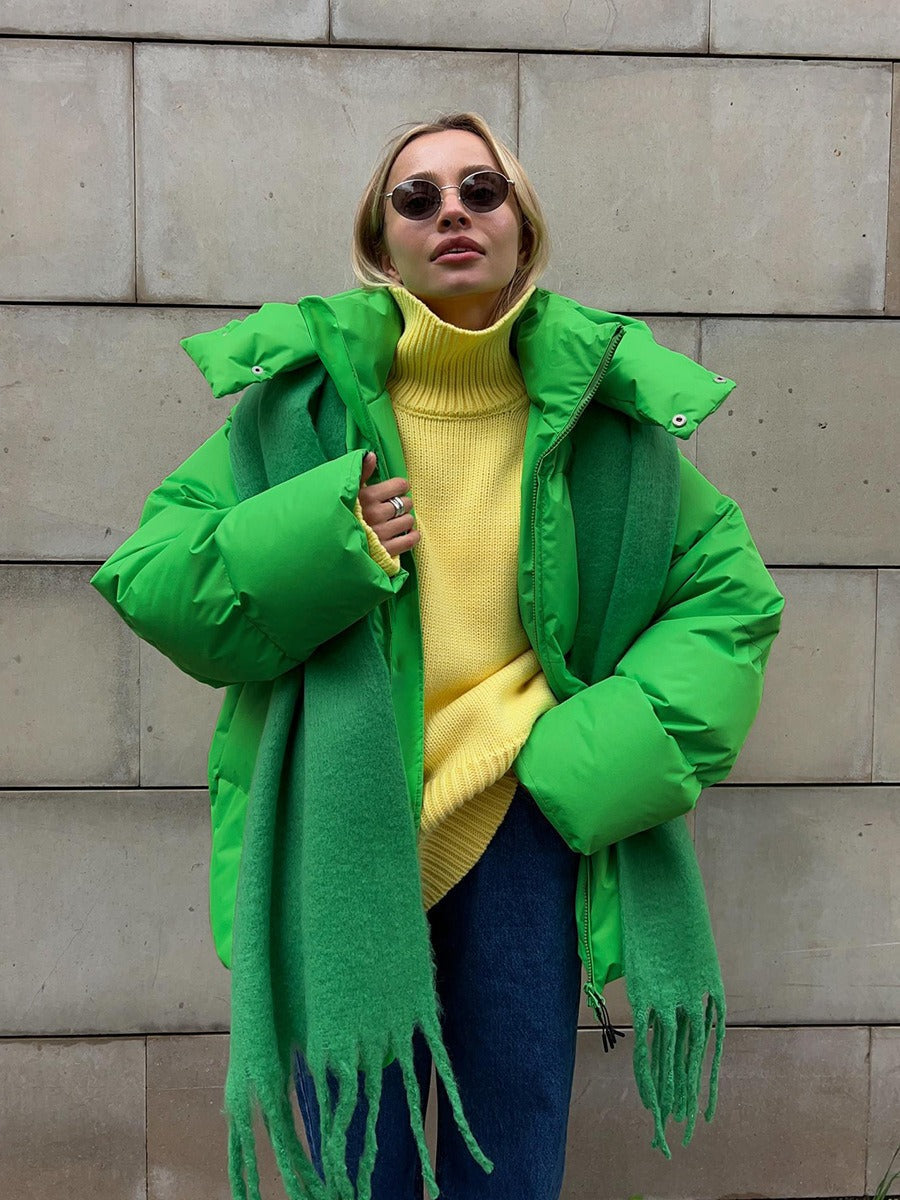 Comfortable Ladies Winter Coat - Aurora Luxe-Green-S-The Livary