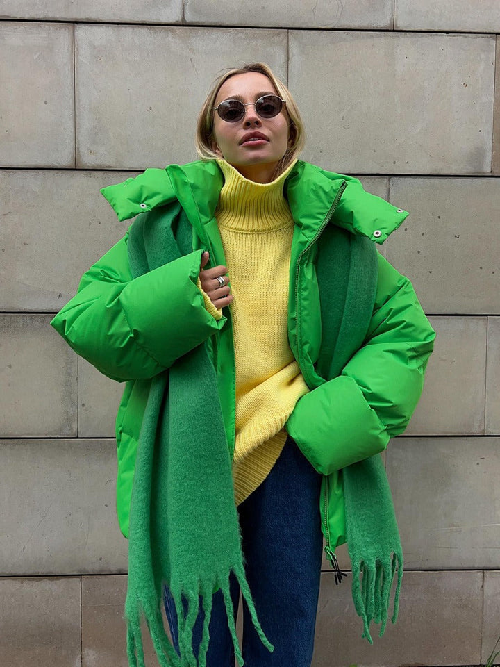 Comfortable Ladies Winter Coat - Aurora Luxe-Green-S-The Livary