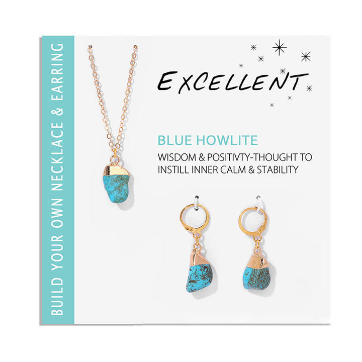 Crystal Jewelry Set Necklace and Earrings - Elara-Clear crystal-The Livary