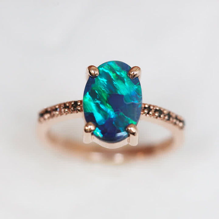 Sapphire and Opal 3-piece Ring Set - Isabella-2.01 in-The Livary