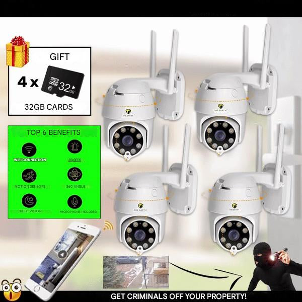 Set of 4 Smart WiFi Security Cameras – SmartCam Set 4X-The Livary