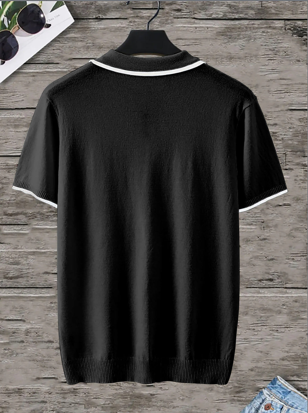 Trendy Black Men's Polo - Rafael-S-The Livary