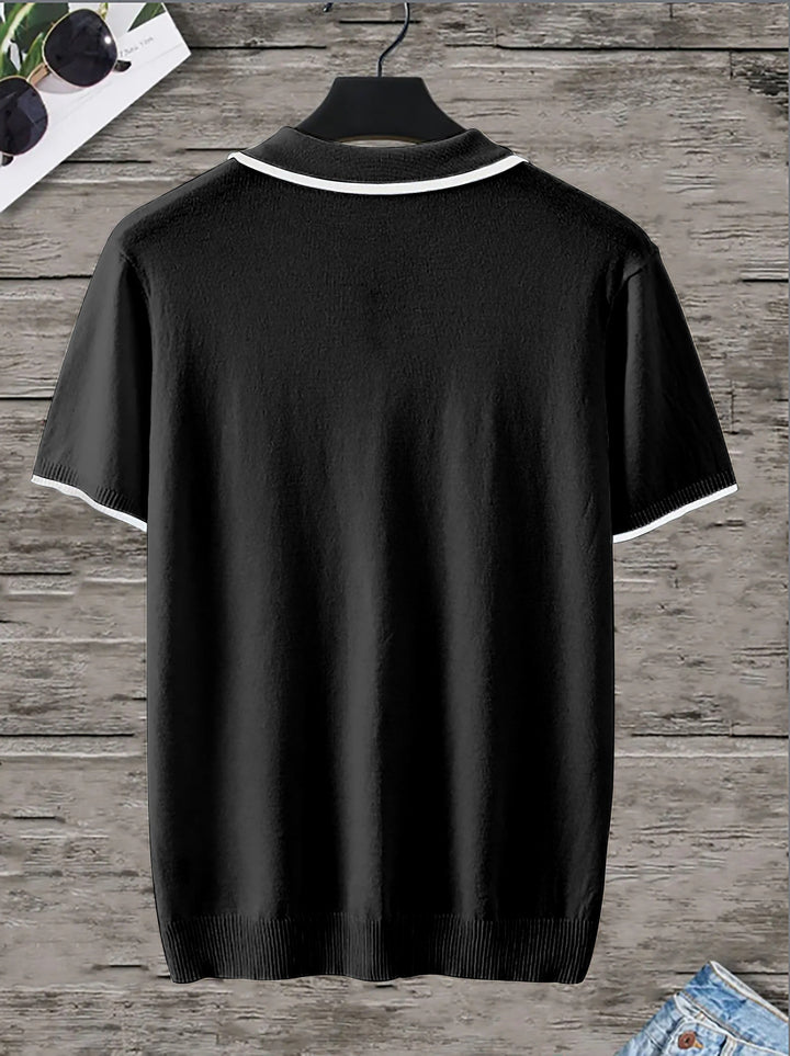 Trendy Black Men's Polo - Rafael-S-The Livary