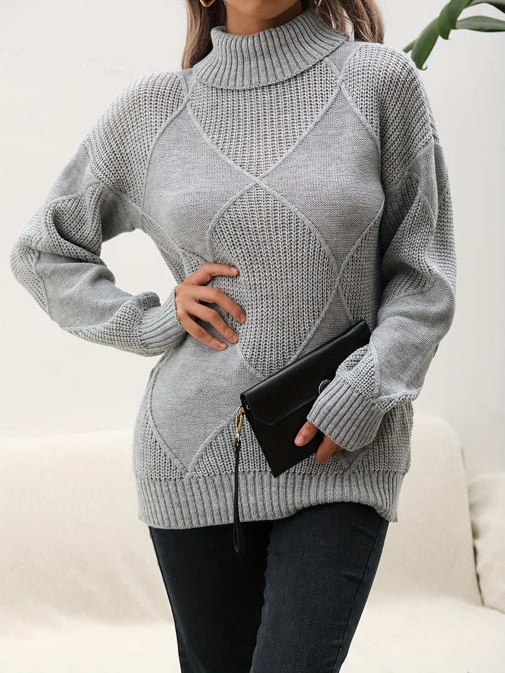 Trendy Plain Turtleneck - Selena-Yellow-S-The Livary