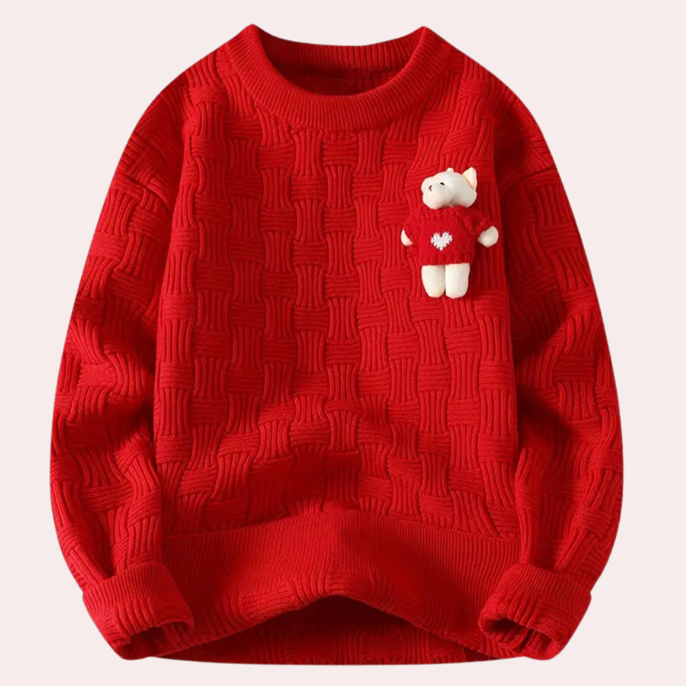 Sera - Comfy Women's Sweater with Bear-XS-The Livary