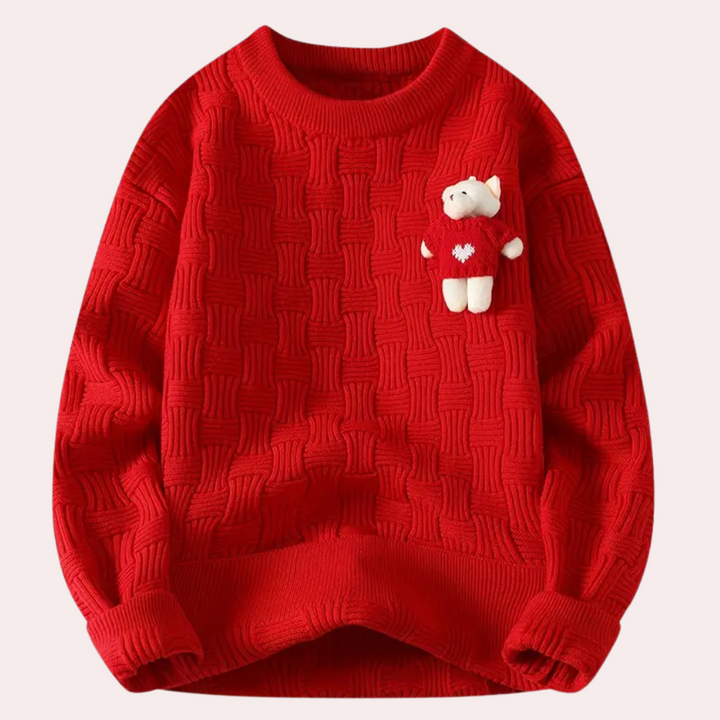 Sera - Comfy Women's Sweater with Bear-XS-The Livary