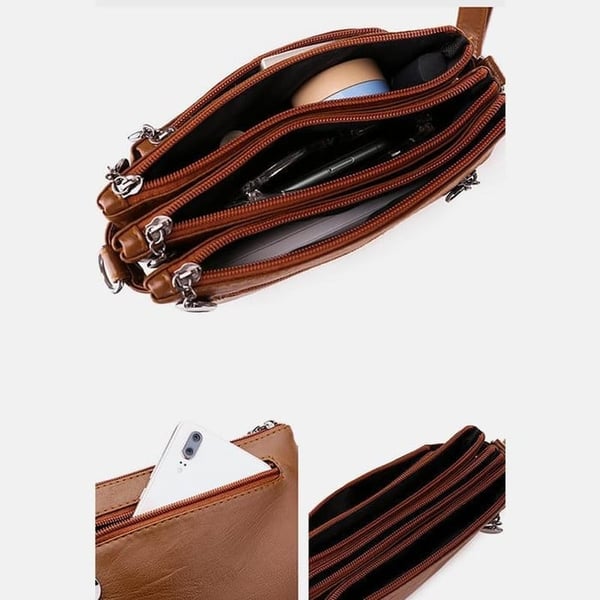 Stylish Crossbody Bag - Sienna-Red-The Livary