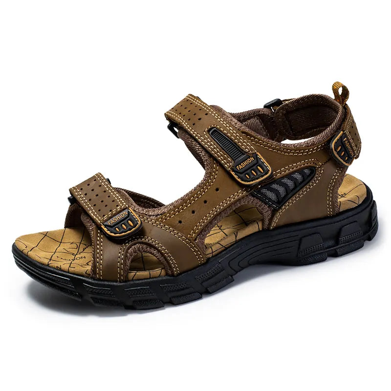 Breathable & Comfortable Men's Sandals with Ergonomic Footbed – Jonas-Dark brown-5-The Livary