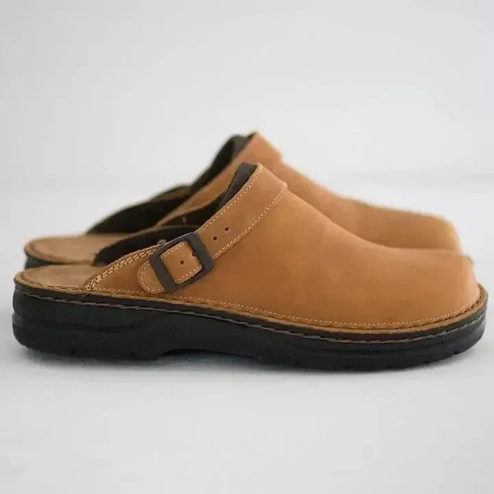 Comfortable & Stylish Men's Clogs with Profilé Sole – Lennart-Beige-5-The Livary