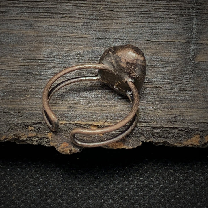 Natural Raw Birthstone Ring - Selina-January & Pomegranate-The Livary