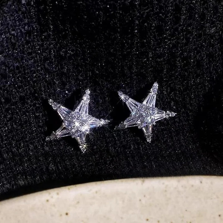 Zirconia Ster Earrings/Ear Cuff - Lyric-Earrings-The Livary