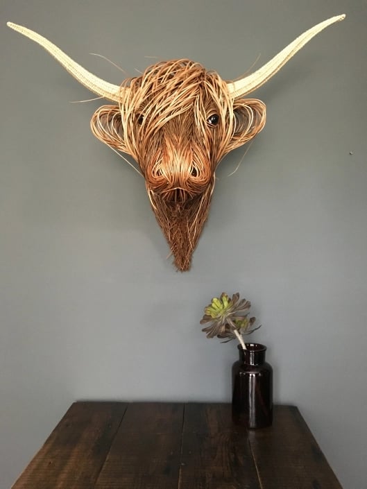 Cow Wall Sculpture – Bowie-The Livary