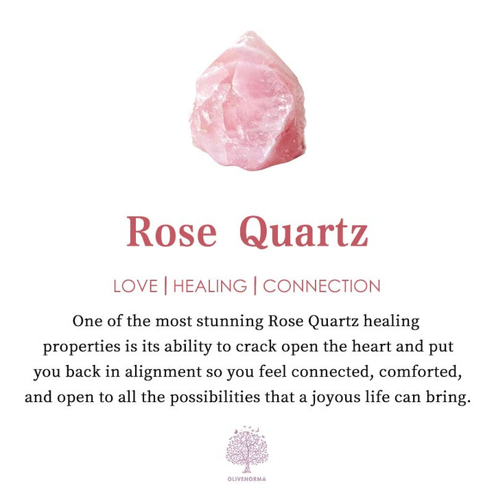 Stylish Heart-Shaped Rose Quartz Necklace - Amara-Rose quartz-The Livary