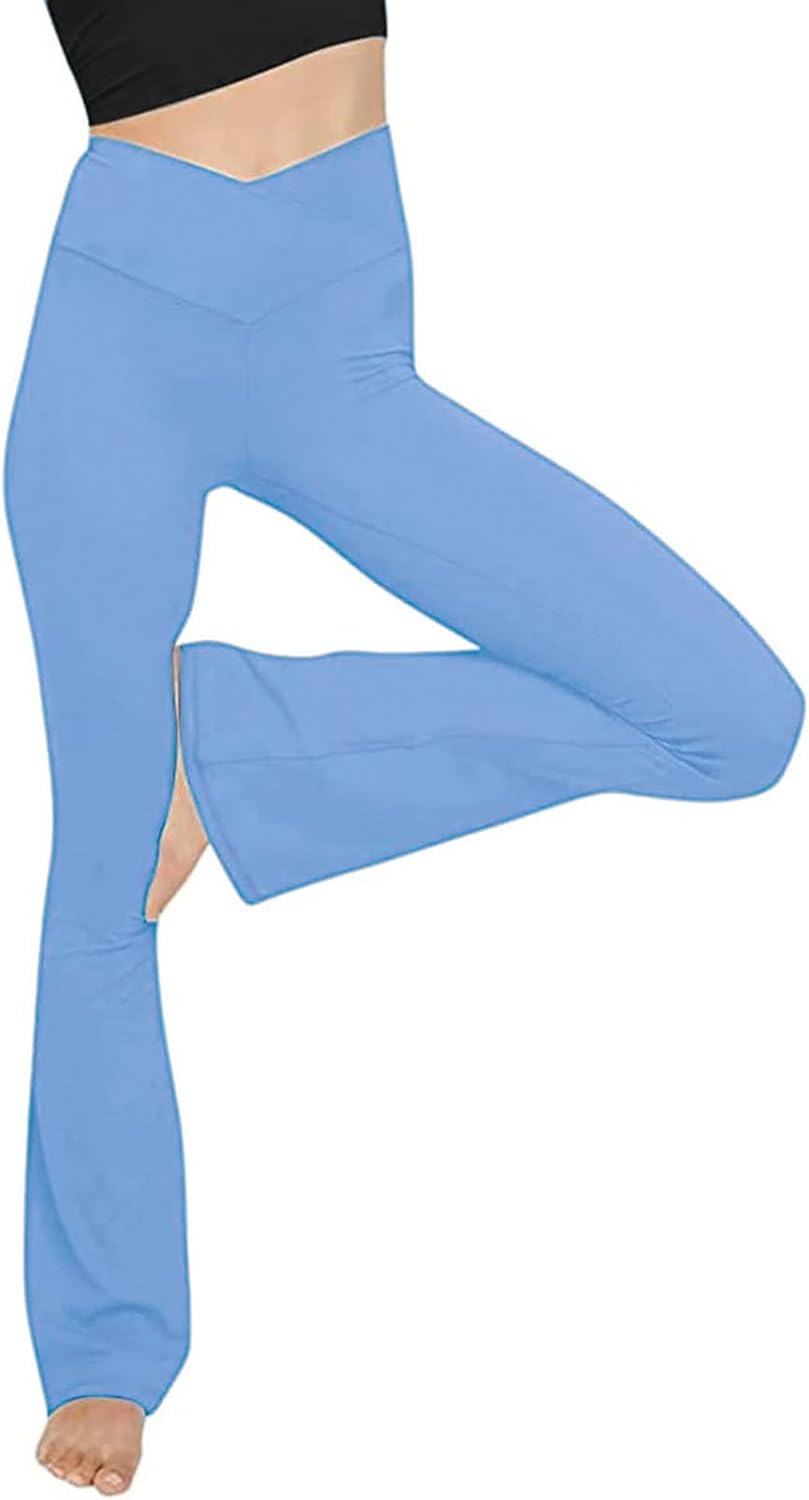 Flared Yoga Leggings - VFit-Sky blue-2XS-The Livary