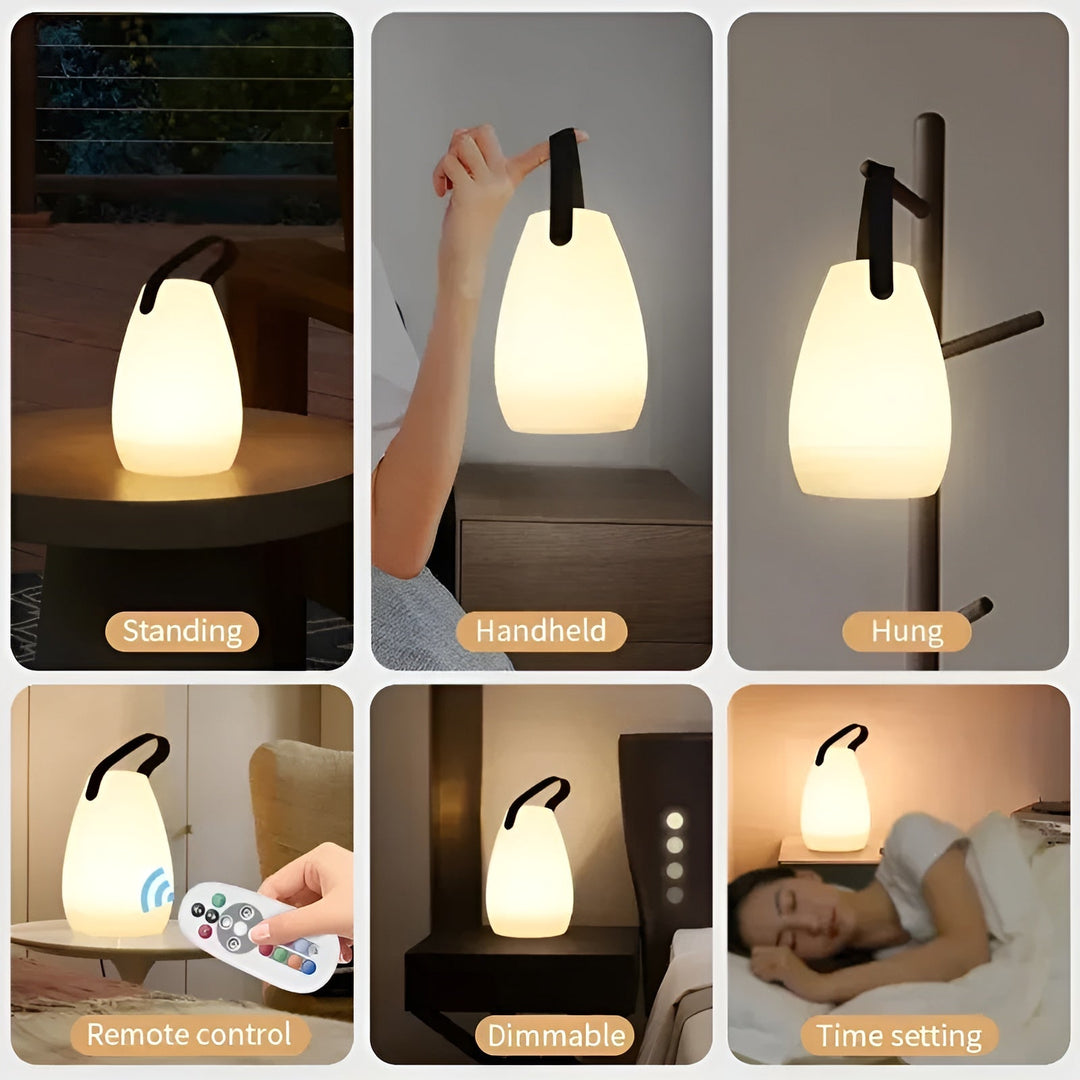 Waterproof Wireless LED Table Lamp for Indoor & Outdoor - Lumora-Round-The Livary