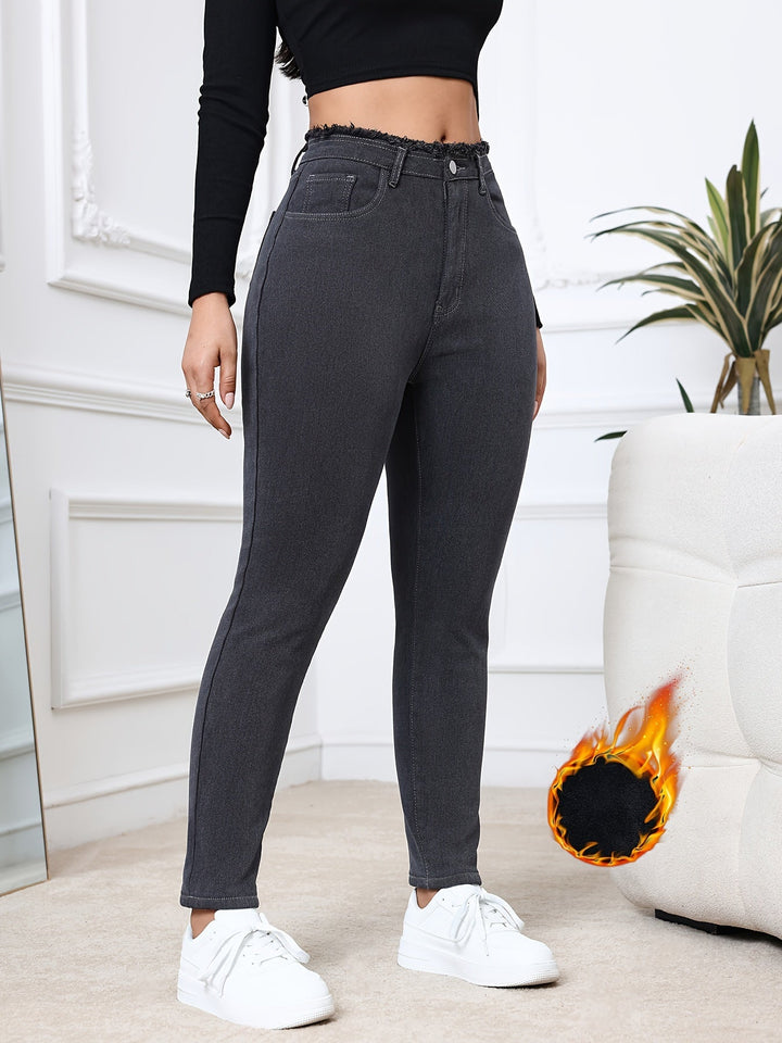 Fleece Lined Skinny Jeans - Eliana-XS-The Livary