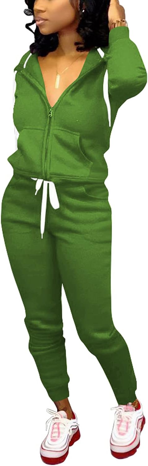 Casual Women's Tracksuit - Mia-Olive green-S-The Livary