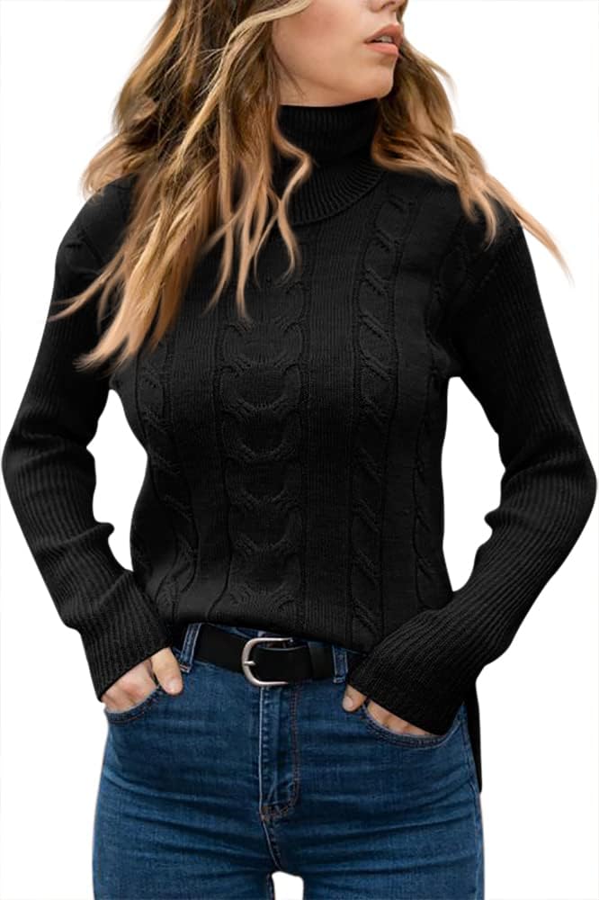 Stylish Knitted Women's Turtleneck - Denise-Apricot-S-The Livary