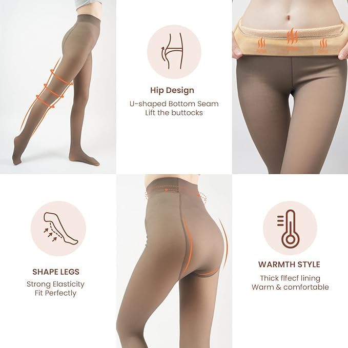 Fleece-lined Tights - Nova-Black-XS-The Livary