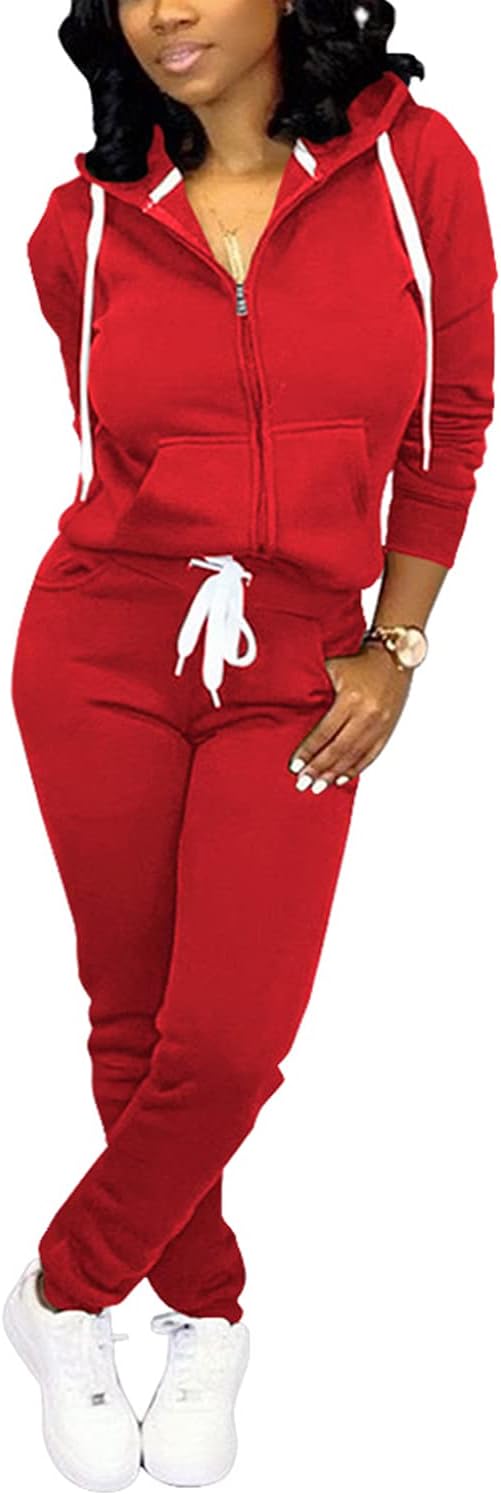 Casual Women's Tracksuit - Mia-Red-S-The Livary