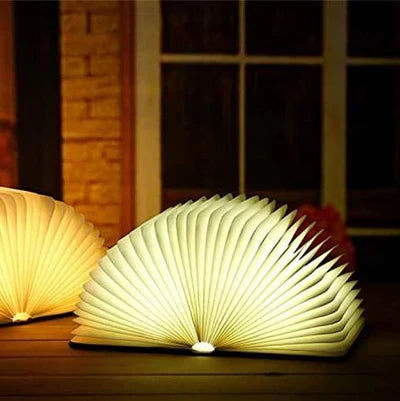 Folding Book Lamp with Warm LED Lighting - StoryGlow-The Livary